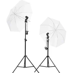 Hot vidaXL Fotostudio med lampor, bakgrund och reflexskärm Vit