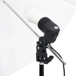 Clearance vidaXL Fotostudio med lampor och bakgrund Vit
