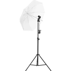 Clearance vidaXL Fotostudio med lampor, bakgrund och reflexskärm Grön