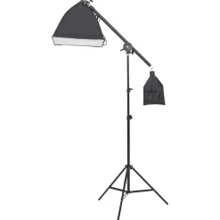 vidaXL Fotostudio med lampor och bakgrund