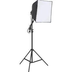 Best vidaXL Fotostudio med lampor, bakgrund och reflexskärm Grön