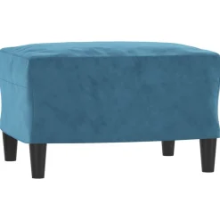 vidaXL Fotpall blå 60x50x41 cm sammet