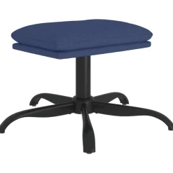 Sale vidaXL Fotpall 60x60x36 cm tyg Blå