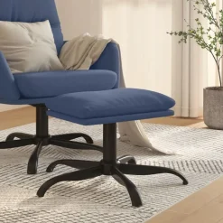 Sale vidaXL Fotpall 60x60x36 cm tyg Blå