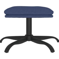 Sale vidaXL Fotpall 60x60x36 cm tyg Blå