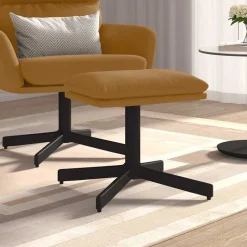 vidaXL Fotpall brun 60x60x36 cm sammet