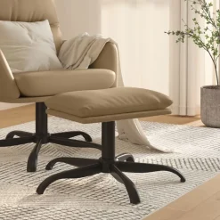 Hot vidaXL Fotpall 60x60x36 cm konstläder Cappuccino