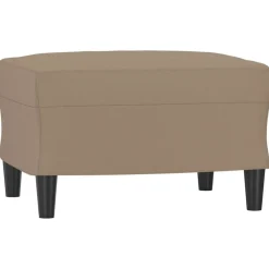 New vidaXL Fotpall 60x50x41 cm konstläder Cappuccino