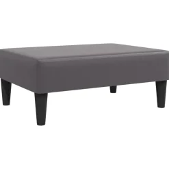 Hot vidaXL Fotpall 77x55x31 cm konstläder Grå
