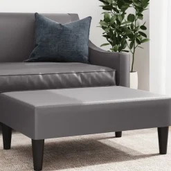 Hot vidaXL Fotpall 77x55x31 cm konstläder Grå