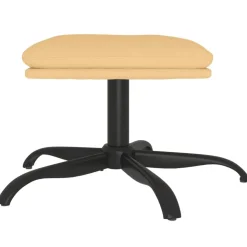 vidaXL Fotpall gräddvit 60x60x36 cm mikrofibertyg