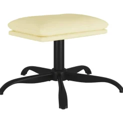vidaXL Fotpall gräddvit 60x60x36 cm konstläder Kräm