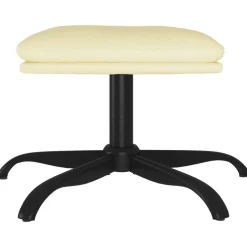 vidaXL Fotpall gräddvit 60x60x36 cm konstläder Kräm