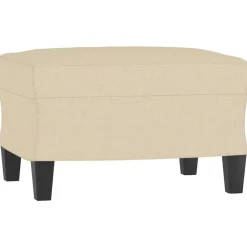 Clearance vidaXL Fotpall gräddvit 60x50x41 cm tyg Kräm