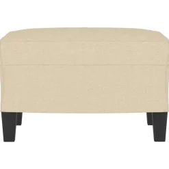 Clearance vidaXL Fotpall gräddvit 60x50x41 cm tyg Kräm