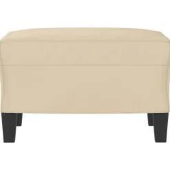 vidaXL Fotpall Gräddvit 60x50x41 cm mikrofibertyg
