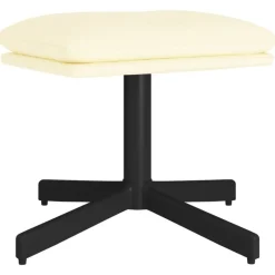 vidaXL Fotpall gräddvit 60x60x36 cm konstläder Kräm