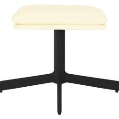 vidaXL Fotpall gräddvit 60x60x36 cm konstläder Kräm