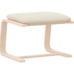 vidaXL Fotpall gräddvit 51x41x40 cm tyg