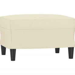 Outlet vidaXL Fotpall gräddvit 60x50x41 cm konstläder Kräm