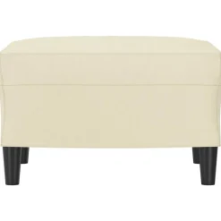 Outlet vidaXL Fotpall gräddvit 60x50x41 cm konstläder Kräm