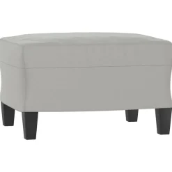 Discount vidaXL Fotpall 60x50x41 cm mikrofibertyg Ljusgrå