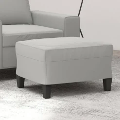 Discount vidaXL Fotpall 60x50x41 cm mikrofibertyg Ljusgrå