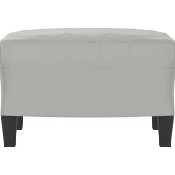 Discount vidaXL Fotpall 60x50x41 cm mikrofibertyg Ljusgrå