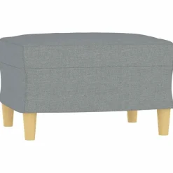 vidaXL Fotpall Ljusgrå 60x50x41 cm tyg