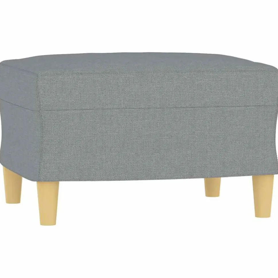 vidaXL Fotpall Ljusgrå 60x50x41 cm tyg
