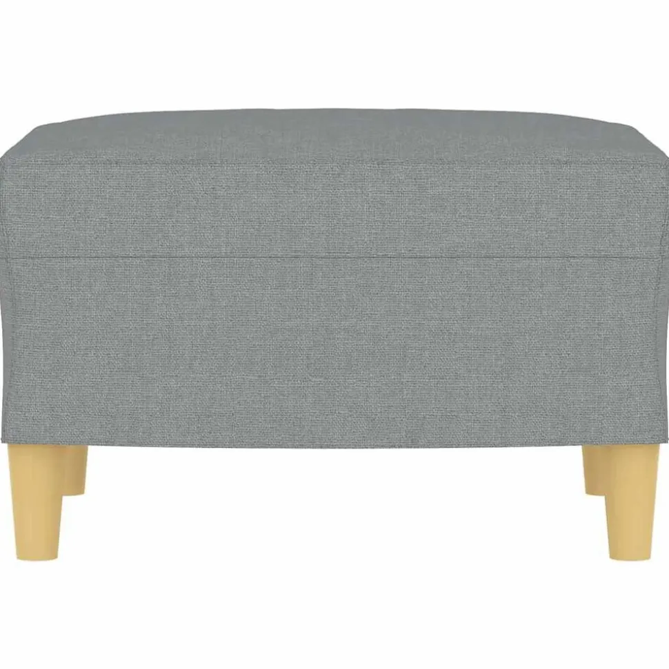 vidaXL Fotpall Ljusgrå 60x50x41 cm tyg