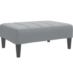 Clearance vidaXL Fotpall 77x55x31 cm tyg Ljusgrå
