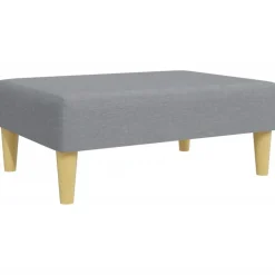Sale vidaXL Fotpall 77x55x31 cm tyg Ljusgrå