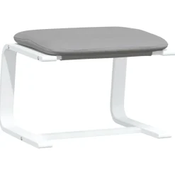 Discount vidaXL Fotpall ljusgrå 51x41x40 cm tyg Ljusgrå och vit