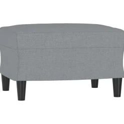 Outlet vidaXL Fotpall 60x50x41 cm tyg Ljusgrå