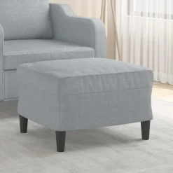 Outlet vidaXL Fotpall 60x50x41 cm tyg Ljusgrå