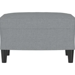 Outlet vidaXL Fotpall 60x50x41 cm tyg Ljusgrå