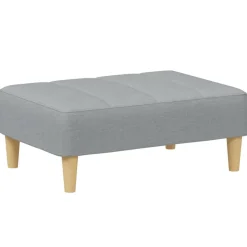vidaXL Fotpall Ljusgrå 77x55x31 cm tyg