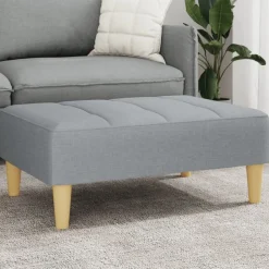 vidaXL Fotpall Ljusgrå 77x55x31 cm tyg