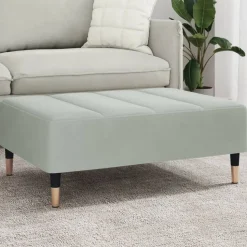 vidaXL Fotpall Ljusgrå 77x55x31 cm sammet