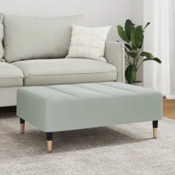 vidaXL Fotpall Ljusgrå 77x55x31 cm sammet