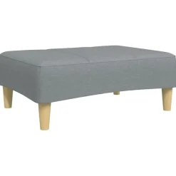 vidaXL Fotpall Ljusgrå 77x55x31 cm tyg