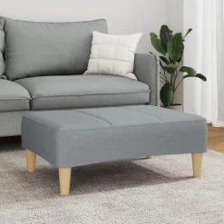 vidaXL Fotpall Ljusgrå 77x55x31 cm tyg
