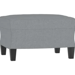 vidaXL Fotpall Ljusgrå 60x50x41 cm tyg