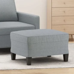 vidaXL Fotpall Ljusgrå 60x50x41 cm tyg