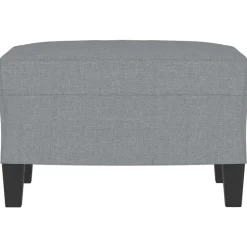vidaXL Fotpall Ljusgrå 60x50x41 cm tyg