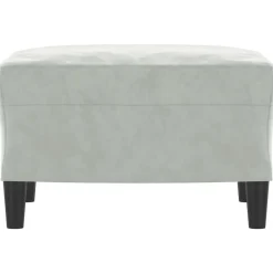 Hot vidaXL Fotpall 60x50x41 cm sammet Ljusgrå