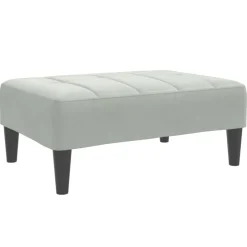 Discount vidaXL Fotpall 77x55x31 cm sammet Ljusgrå