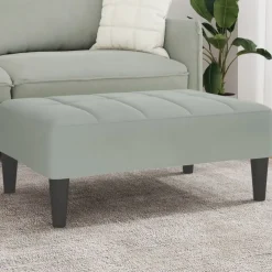 Discount vidaXL Fotpall 77x55x31 cm sammet Ljusgrå