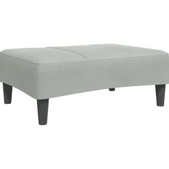 Sale vidaXL Fotpall 77x55x31 cm sammet Ljusgrå